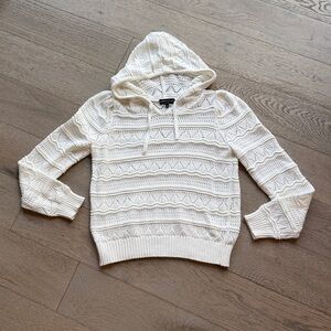 Like New Generation Love Cream Eyelet Crochet Hooded Sweater - RARE Retail: $300